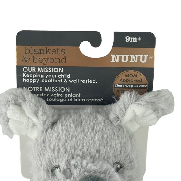 Blankets & Beyond Gray Puppy Dog Lovey 13" Baby Security Blanket Stars Nunu NWT - Picture 7 of 9